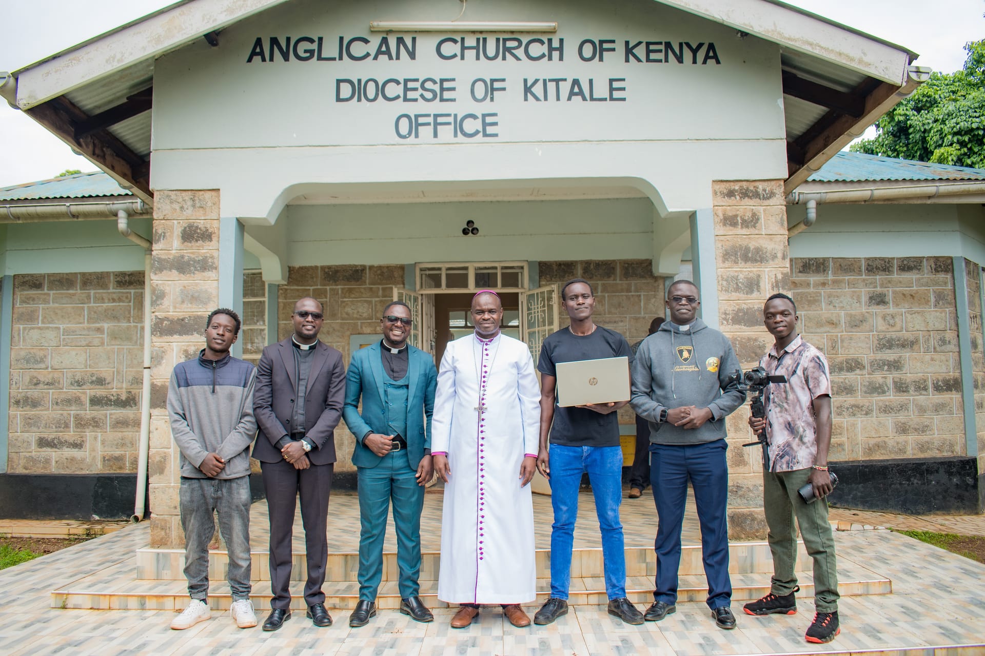 ACK Kitale Diocese Media Team with Bishop Emmanuel Chemengich